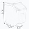 Basicwise White Plastic Storage Food Holder Containers, with a Measuring Cup and Wheels, Large, PK 2 QI004138L.2 - alternate 6